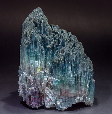 Elbaite (variety indicolite) with Quartz. Front with day light