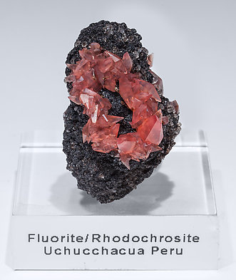Fluorite with Rhodochrosite. 