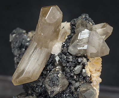 Cerussite with Galena and Dolomite. 