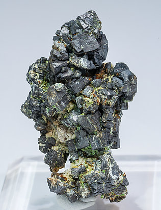 Ullmannite (As-bearing) with Calcite. Front