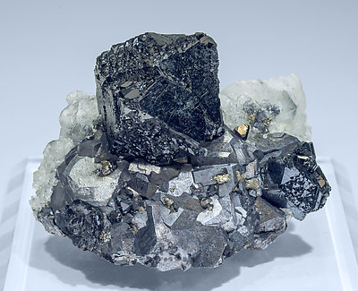 Sphalerite with Galena and Fluorite. Front
