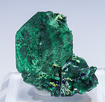 Malachite after Azurite with Azurite. Front