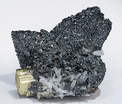 Tennantite-(Fe) with Bournonite, Pyrite and Quatrz. Front