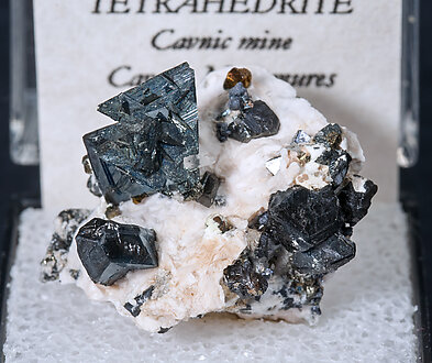 Tetrahedrite with Calcite and Chalcopyrite. 