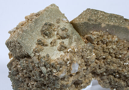 Siderite with Fluorapatite and Mica. 