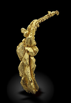 Oro (macla de la espinela). Vista frontal / Foto: Joaquim Calln