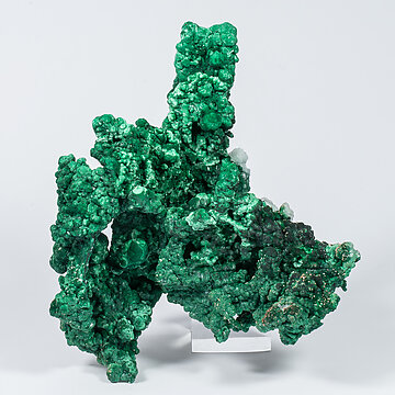 Malachite with Calcite and Cerussite. Front