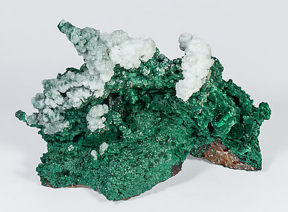 Malachite with Calcite and Cerussite.