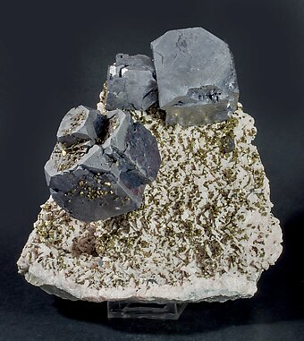 Galena with Chalcopyrite and Dolomite.