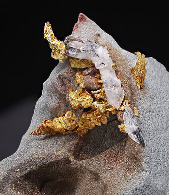 Gold with Quartz and Pyrite. Detail / Photo: Joaquim Calln