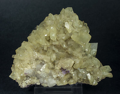 Fluorite with Baryte and Calcite. Rear