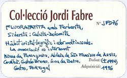 Fluorapatite with Ferberite, Siderite and Calcite-Dolomite