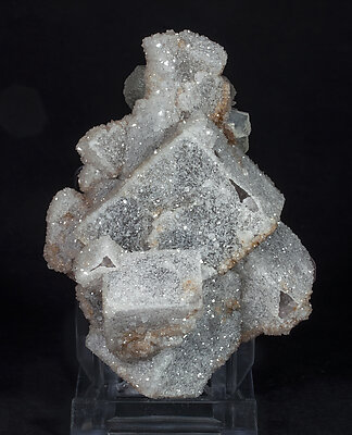 Fluorite with Quartz and Calcite. Side