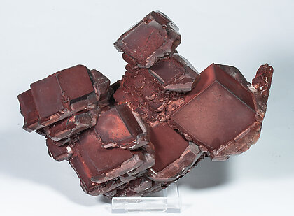 Calcite with iron oxides.