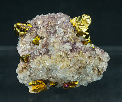 Chalcopyrite with Fluorite and Calcite.