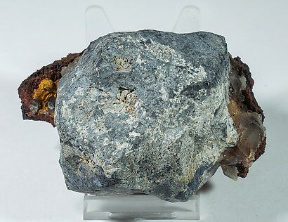 Galena with Cerussite, Quartz and Dolomite (variety Fe-bearing dolomite).