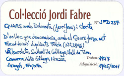 Cuarzo con Dolomita (variedad dolomita ferrfera) y Clorita