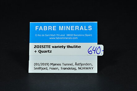 Zoisite (variety thulite) with Quartz