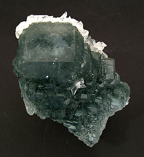 Fluorite with Calcite and Jamesonite inclusions. Top