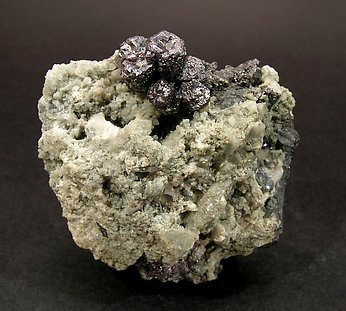 Pyrargyrite with Calcite. Front