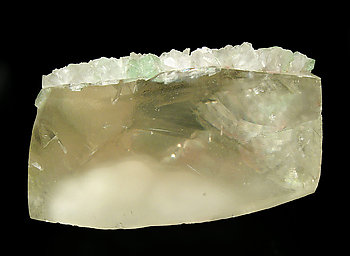 Calcite with Okenite, Stilbite and Fluorapophyllite-(K). Rear