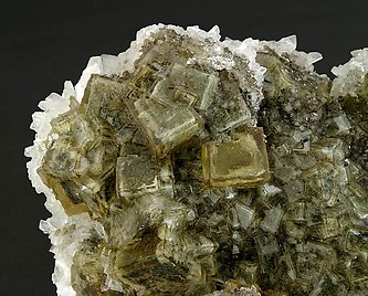Fluorite with Calcite and Baryte. 