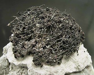 Silver with Acanthite. 