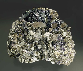 Fluorite with Zinnwaldite and Quartz. 
