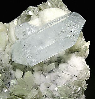 Beryl with Albite and Muscovite. Top