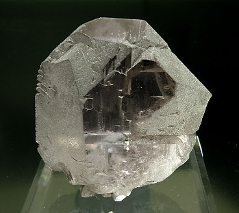 Quartz (variety smoky and gwindel) with Chlorite. Front
