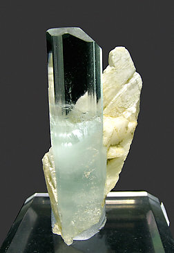 Beryl (variety aquamarine) with Albite.