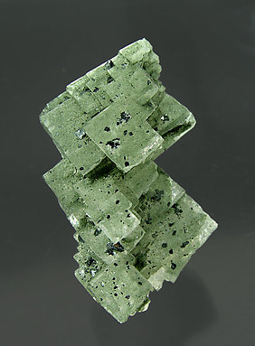 Orthoclase (variety adularia) with Chlorite and Hematite. Side