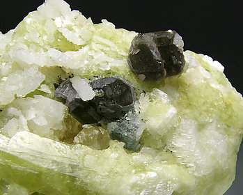 Fluorite with Brazilianite and Albite. 