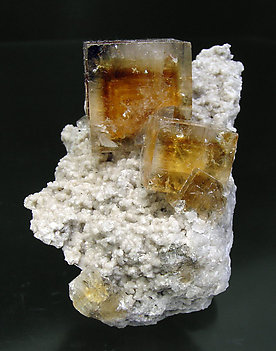 Fluorite with Celestine and Dolomite. Side