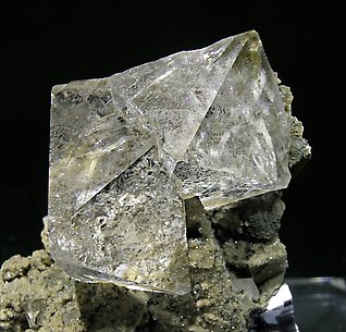 Octahedral Fluorite with Galena and Siderite. 