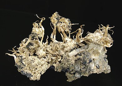 Silver with Acanthite. Front