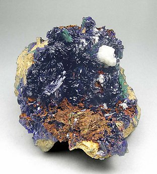 Azurite with Oxiplumboromite and Calcite. 
