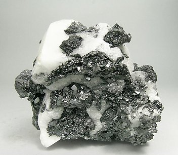 Braunite with Calcite. 