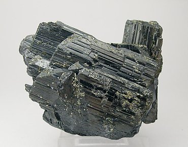 Ferberite with Pyrite and Quartz. Rear
