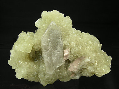 Prehnite with Quartz and Orthoclase. Front