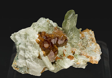 Diopside with Grossular (Hessonite). 