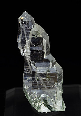 Quartz (variety faden) with inclusions. Front