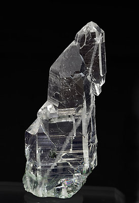 Quartz (variety faden) with inclusions. Rear