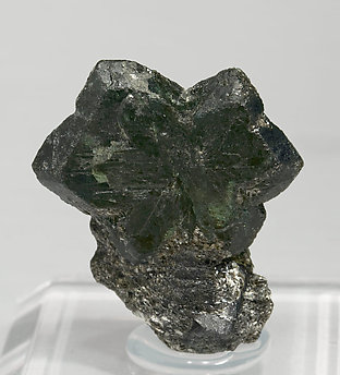 Twinned Chrysoberyl (variety alexandrite).
