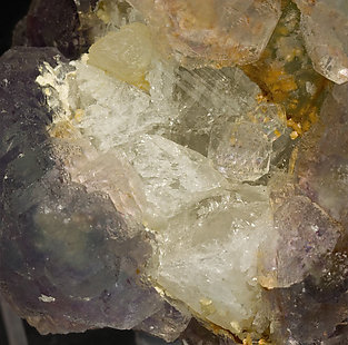 Fluorite with Euclase and Quartz. Side