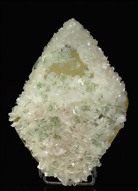Calcite with Stilbite and Fluorapophyllite-(K).