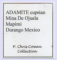Adamite (variety cuprian)