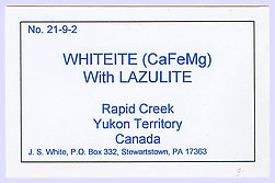 Whiteite-(CaMnMg) with Siderite, Lazulite and Quartz