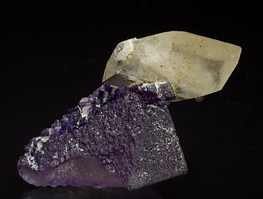 Fluorite with Calcite and Sphalerite. Front