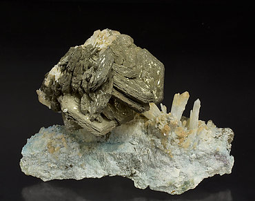 Pyrrhotite with Pyrite and Quartz. Front